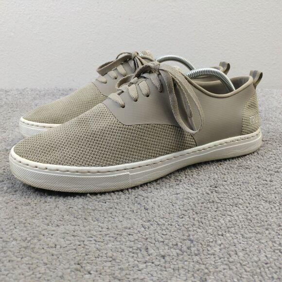 True Linkswear Eco Knit Golf Shoes Mens Size 10 Spikeless Beige Low Top Lace Up - Picture 1 of 12